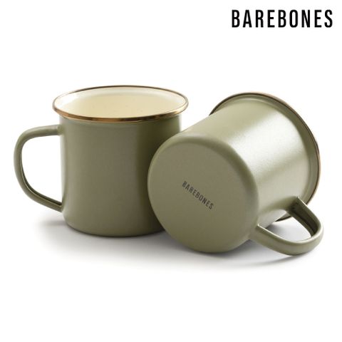 【兩入一組】Barebones CKW-1027 雙色琺瑯杯組 Enamel 2-Tone Mug / 黃褐綠