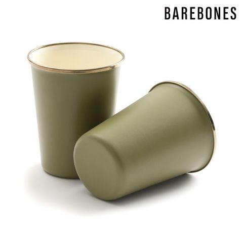 Barebones 【兩入一組】 CKW-1029 雙色琺瑯杯組 Enamel 2-Tone TALL Cup / 黃褐綠 (16oz473ml)