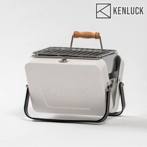 KENLUCK 墾樂 迷你攜帶型烤肉架 / 雅典白-陽極黑腳架