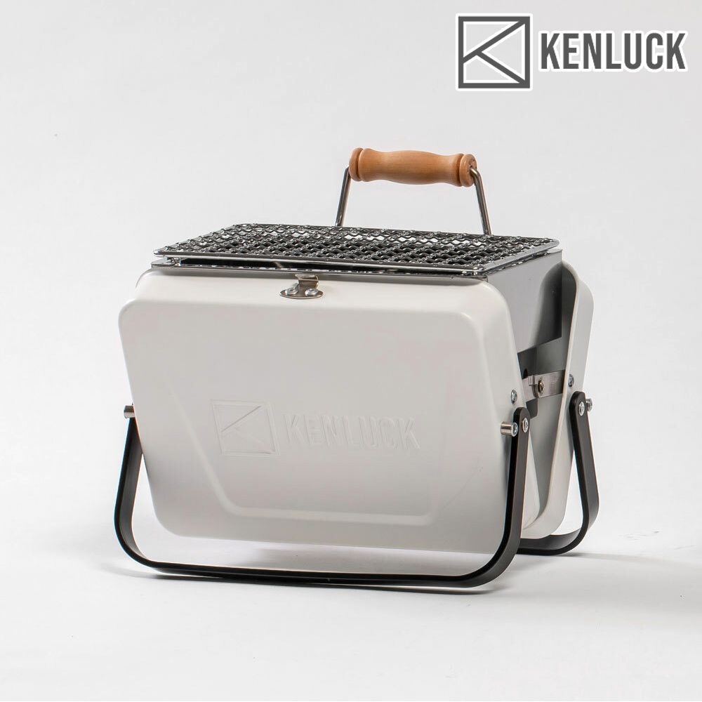 KENLUCK 墾樂  迷你攜帶型烤肉架 / 雅典白-陽極黑腳架
