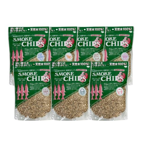 日本進誠 煙燻木片500g (櫻桃/橡木/核桃/蘋果/胡桃/櫸木/白櫟木) 煙燻木屑 燻材