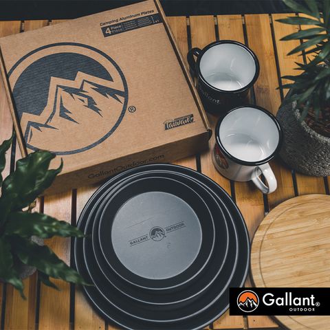 【Gallant Outdoor】戶外鋁合金餐盤(四件組)