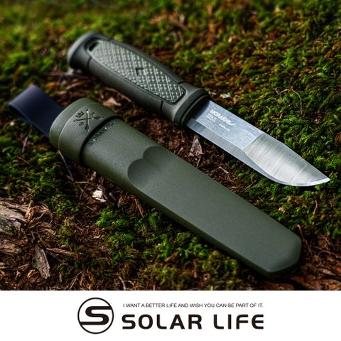 MORAKNIV Kansbol 不鏽鋼直刀戶外刀 Multi-Mount 軍綠 12645.戶外直刀 求生野營刀 多功能露營刀 登山直刀