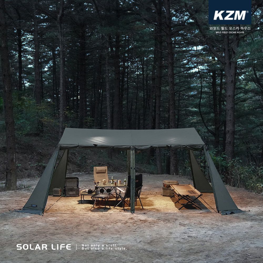 KAZMI KZM OSCAR 工業風奧斯卡4人帳.屋型帳 別墅帳 四人帳 小屋帳篷 一房一廳