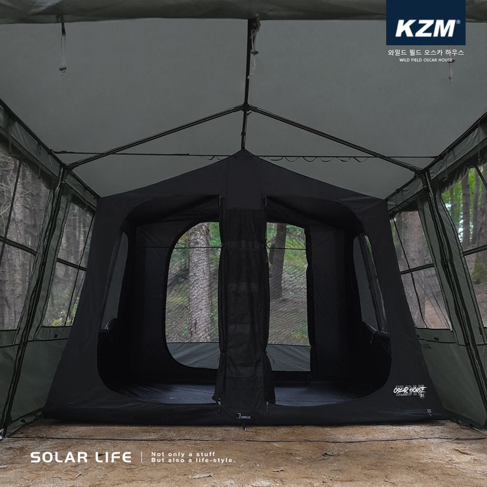 KAZMI KZM OSCAR 工業風奧斯卡4人帳.屋型帳 別墅帳 四人帳 小屋帳篷 一房一廳