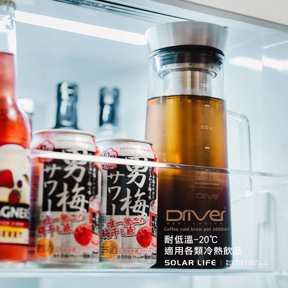 Driver  咖啡冷萃壺1000ml.冷萃咖啡壺 冰釀冷水壺 冷泡咖啡壺 冷萃壺冷泡壺 咖啡玻璃壺