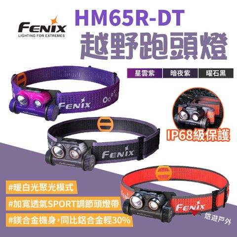 【FENIX】HM65R-DT高性能鎂合金越野跑頭燈