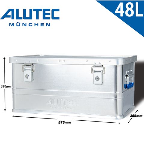 ALUTEC ALUTEC德國鋁箱 台灣總代理 德國-輕量化鋁箱 工具收納 露營收納(48L)含鎖鋁合金收納箱/側邊雙提把移動更輕鬆/防塵防水