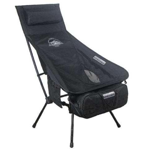 【Camping Ace】黑森戰術太空躺椅(承重80kg.附收納袋).折疊露營椅.雙層600D抗撕裂布/ARC-6TB 武士黑