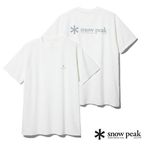 【日本 Snow Peak】Snow Peak Logo 圓領短袖T恤.運動休閒上衣/TS-23AU001 WH 白色