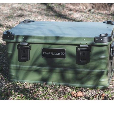 Barrack 09 47L鋁箱 鋁製收納箱 加硬厚鋁箱 鋁箱 風格鋁箱-軍綠