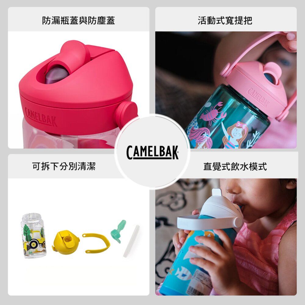 防漏瓶蓋與防塵蓋活動式寬提把CAMELBAK可拆下分別清潔直覺式飲水模式