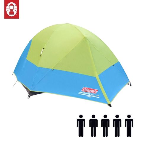 【美國 Coleman】5-Person Airdome Tent 五人圓頂帳篷 登山 雙窗 透氣 防雨(庫存福利品)