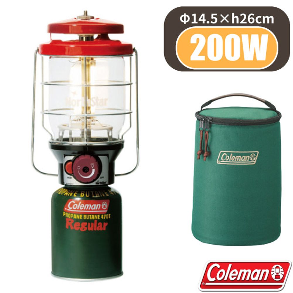 Coleman 【美國】經典2500北極星瓦斯燈(200W).汽化燈.露營燈/附手提燈盒/CM-5521 紅色