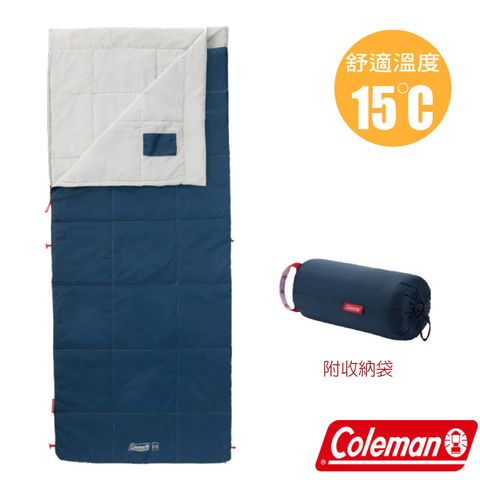 【美國 Coleman】 C15 表演者III睡袋.信封型睡袋/可機洗.可併接.可當棉被/CM-34776 白灰