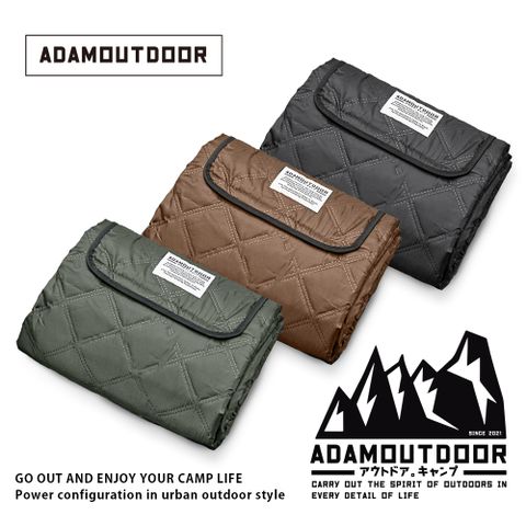 ADAMOUTDOOR  防水經典隨身野餐墊( ADPC-BLK200 防潮墊 防水 海灘墊 折疊 200X200 加厚 防水 )