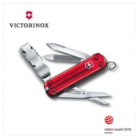 VICTORINOX 維氏 NailClip 580 瑞士刀/65mm/透紅 0.6463.T