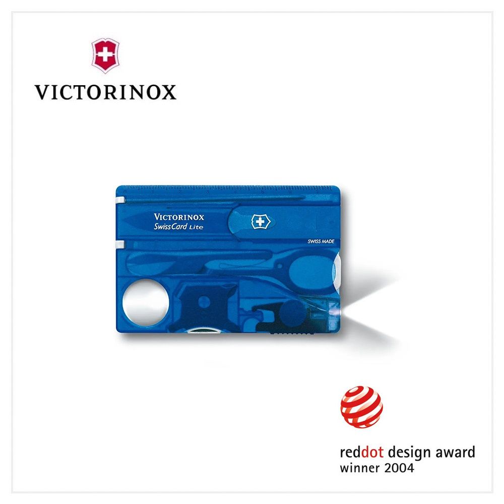 VICTORINOX 瑞士維氏 SwissCard Classic 瑞士卡/13用/透藍 0.7322.T2