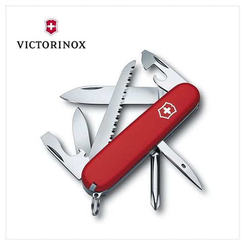 VICTORINOX 瑞士維氏 Hiker 13用瑞士刀 91mm/紅色 1.4613