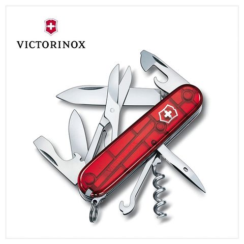 VICTORINOX 維氏 Climber 14用瑞士刀 透紅 1.3703.T