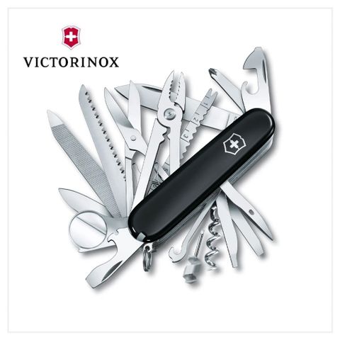 VICTORINOX 瑞士維氏 Swiss Champ 33用冠軍刀/91mm/黑 1.6795.3