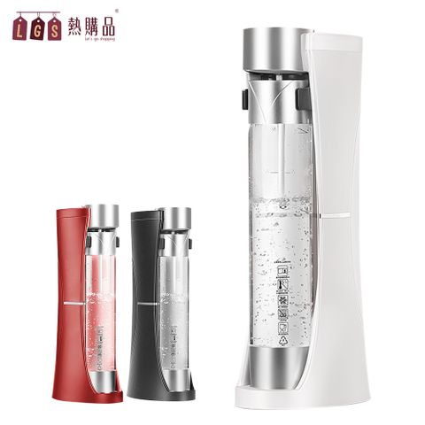 LGS熱購品 萬神NIBU 手壓式 混打氣泡水機 買就贈 專用水瓶x2 氣泡水 氣泡水機 蘇打水機