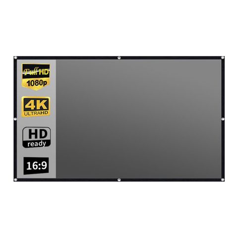 【LGS熱購品】 打洞款 133吋 金屬抗光布幕 贈掛勾+魔鬼氈 高亮顯影 收納方便 4K超高清