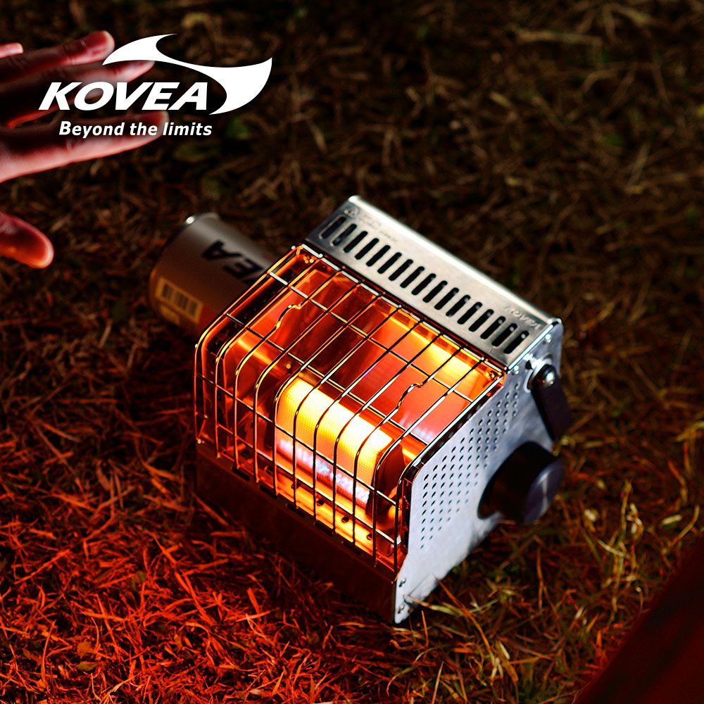 Kovea 韓國 CUBIC 不鏽鋼復古方形暖爐 KGH-2010  露營暖爐  卡式暖爐 戶外 野營 免插電 便攜瓦斯取暖神器  暖爐