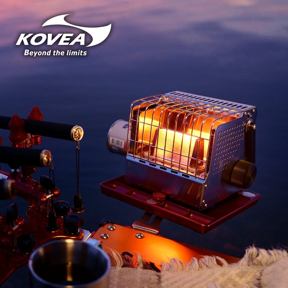 Kovea 韓國 CUBIC 不鏽鋼復古方形暖爐 KGH-2010  露營暖爐  卡式暖爐 戶外 野營 免插電 便攜瓦斯取暖神器  暖爐