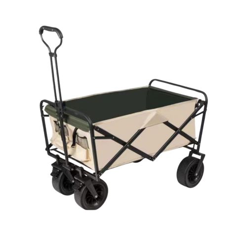 May shop戶外營地車露營車露營小拖車野餐手推車可折疊(不附 蛋捲桌版)