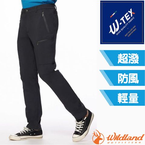 WILDLAND 荒野 男 彈性類power shield三層褲.保暖休閒長褲.運動褲/透氣超潑水防風.三層貼合.輕量/0A92318-99 深霧灰