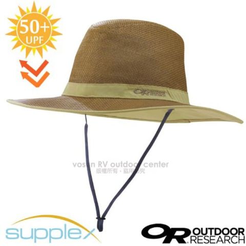 【美國 Outdoor Research】Papyrus Brim Sun Hat 抗UV防曬遮陽透氣草帽/243408-0824 核桃棕