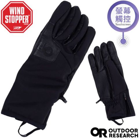 【Outdoor Research】女 防風防潑透氣保暖WINDSTOPPER手套/OR300544-0001 黑