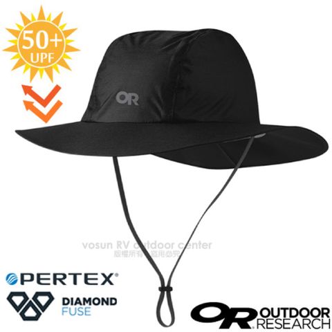【Outdoor Research】輕量防水透氣抗紫外線中盤帽(UPF 50+) Pertex® Diamond Fuse/279927 黑