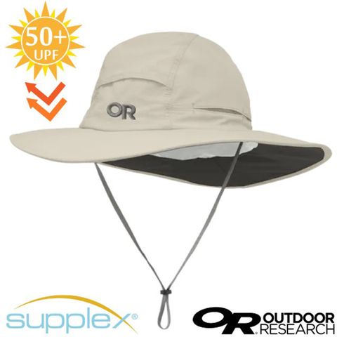 【Outdoor Research】OR 超輕多孔式防曬抗UV透氣大盤帽子/243441-0910 白卡色