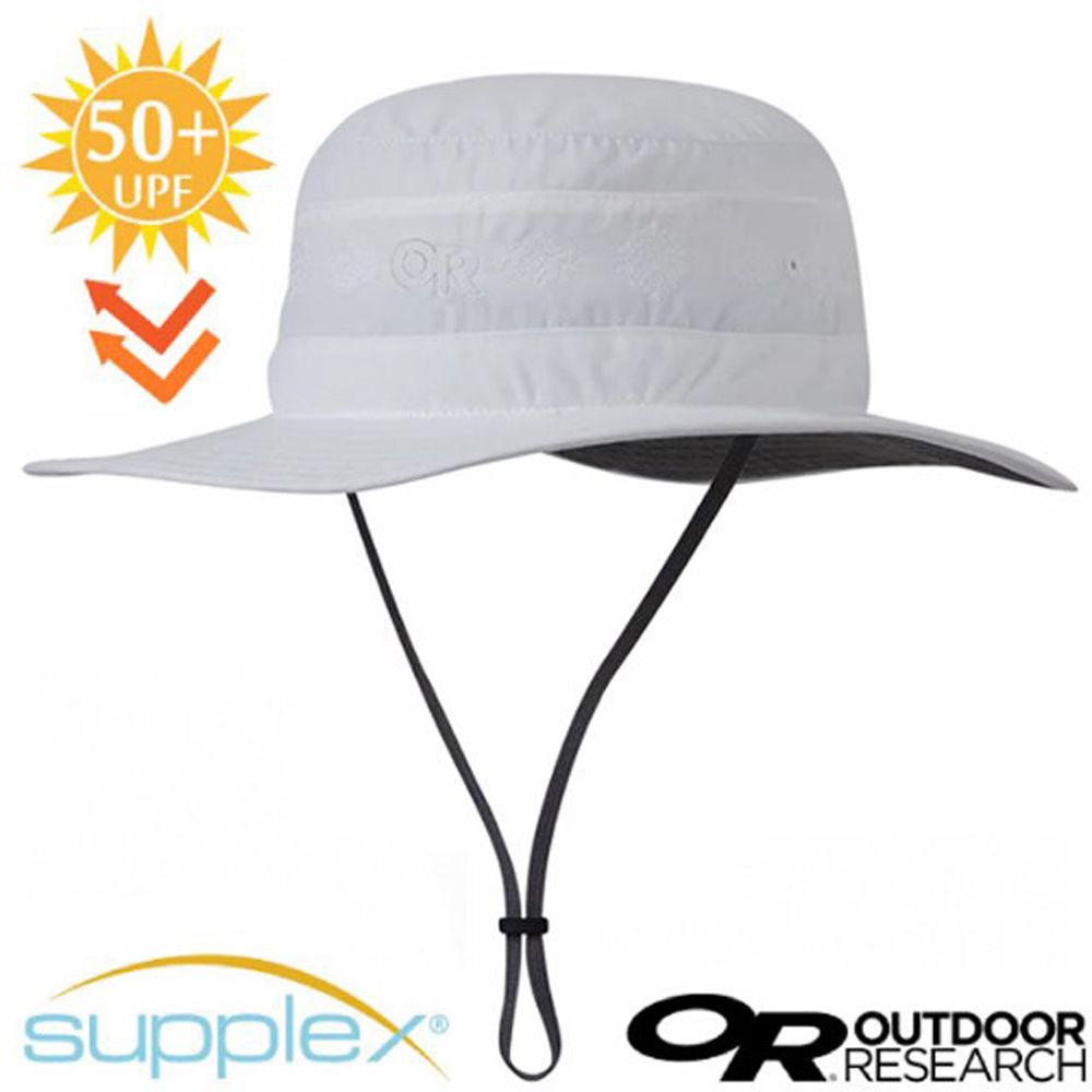 Outdoor Research Solar Roller Sun Hat 防曬抗UV透氣可調可收折中盤帽/243442-2036 白/米繡