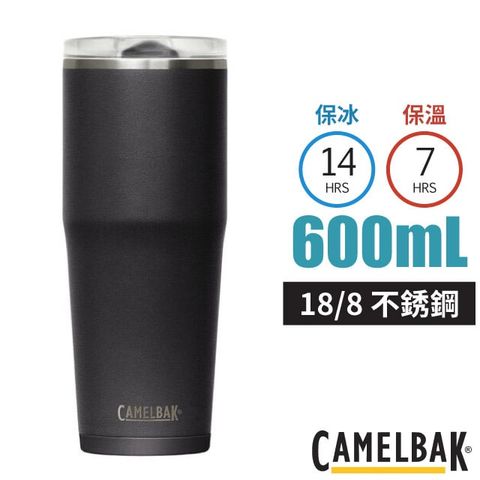 CamelBak Thrive Tumble 18/8 防漏不鏽鋼雙層真空保溫杯600ml(保冰).水杯.茶杯/防漏杯蓋/CB2845001060 濃黑