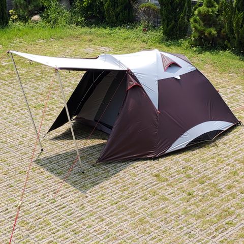 【North Field】黑騎士 鋁合金黑膠前庭式5-6人四季型露營帳篷(270*270cm 阻光透氣)/NFT-001RH