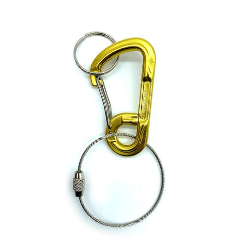 ADISI 新鍛造D型鋁鈎環加纜繩圈AS10058 陽極金