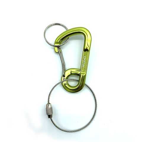 ADISI 新鍛造D型鋁鈎環加纜繩圈AS10058 陽極綠