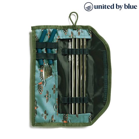 United by Blue 防潑水餐具收納包組 Printed Utensil Kit 814-038 (印花款)【印花淺藍】