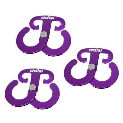 ADISI 鋁合金營繩掛物器AS15064 陽極紫 | 3入
