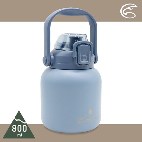 ADISI 手提不銹鋼吸管保溫瓶【海藍/800ml】AS23041