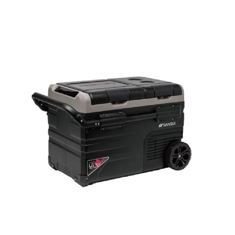 【SANSUI 山水】雙槽雙溫控雙開門車用行動冰箱 SL-G35N