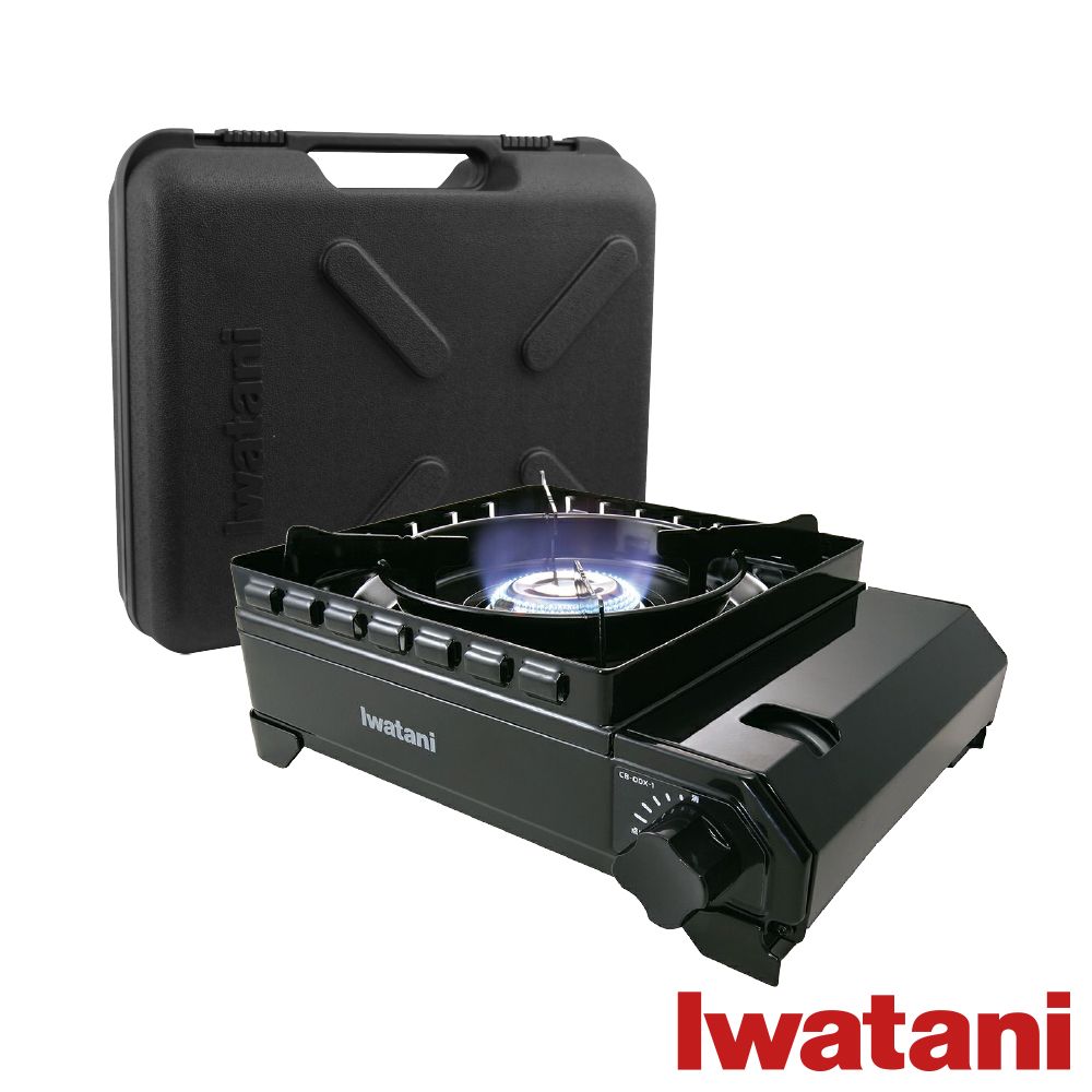 IWATANI 日本岩谷 戶外防風新黑武士磁式瓦斯爐3.3kW-附收納盒-日本製(CB-ODX-1-BK)