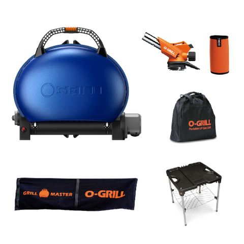 【O-GRILL品牌直營】500-E 美式時尚可攜式瓦斯烤肉爐 –便攜包套組