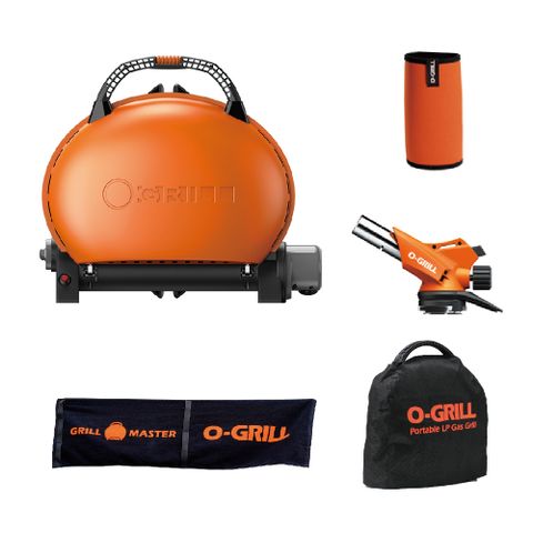 【O-GRILL品牌直營】500-E 美式時尚可攜式瓦斯烤肉爐 –輕型包套組