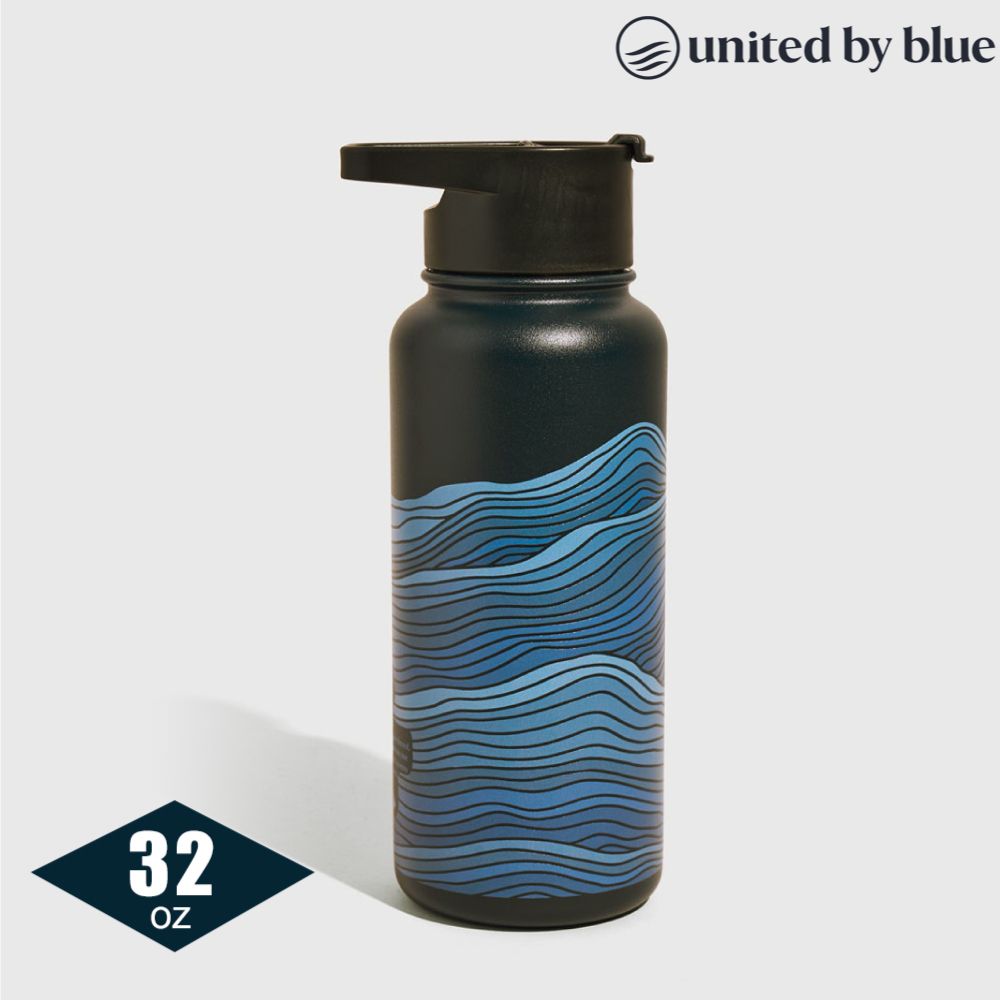 United by Blue  32oz 不鏽鋼保溫瓶 707-277605-海浪-深藍 (945ml)