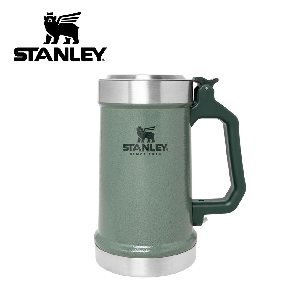 Stanley 美國 經典系列 加蓋啤酒杯 0.7L / 錘紋綠