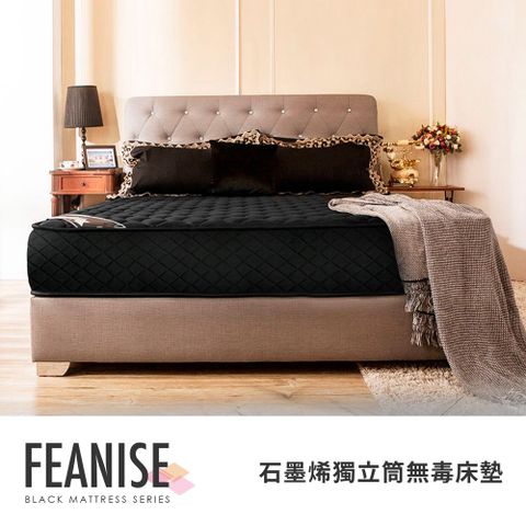 FEANISE奈米石墨烯獨立筒捲包床墊/壓縮床墊[雙人5×6.2尺]